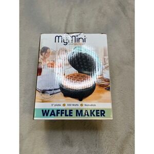 MyMini Waffle Maker Small Appliance Teal New MWF5TL 5-Inch Non-Stick 550W